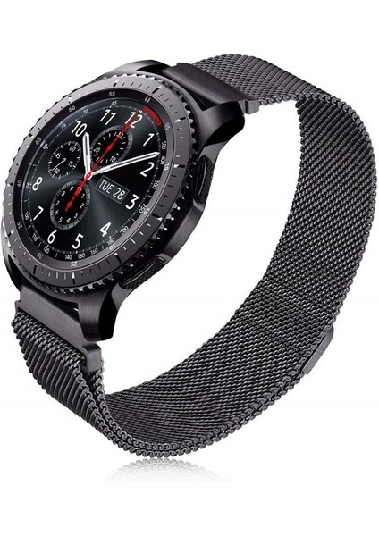 Samsung Galaxy Watch 4 40 / 44 mm Uyumlu Hasır Metal Kordon Mıknatıslı Tel Örgü Kayış