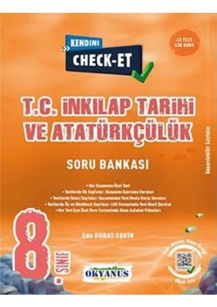 8. Sınıf Kendini Check - Et İnkılap Tarihi ve Atatürkçülük Soru Bankası