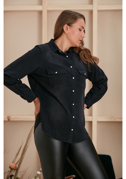 Büyük Beden Tensel Füm Gömlek indirimleri