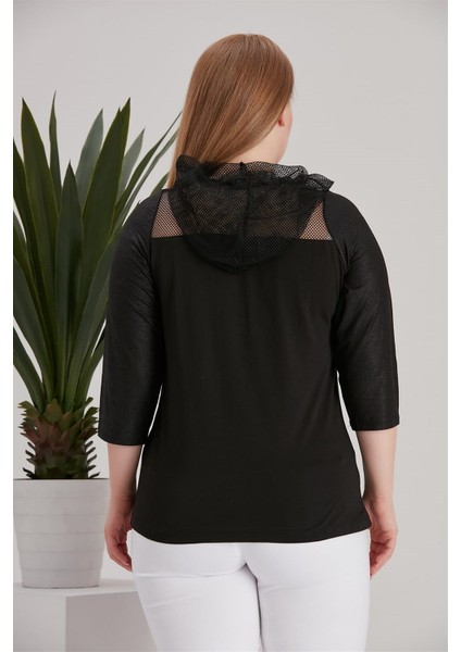 Kapşonlu Büyük Beden Ust Kısmı ve Kapsonu Dantel Sweatshirt fiyatları