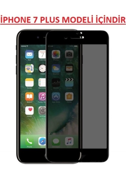 Iphone 7 Plus Privacy 9d Kavisli Gizlilik Filtreli Ekran Koruyucu Siyah