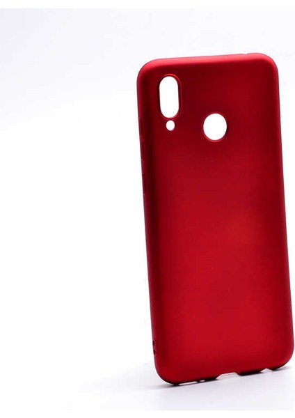 Huawei Honor Play Kılıf Klasik Mat Renkli Yumuşak Premier Silikon Kırmızı
