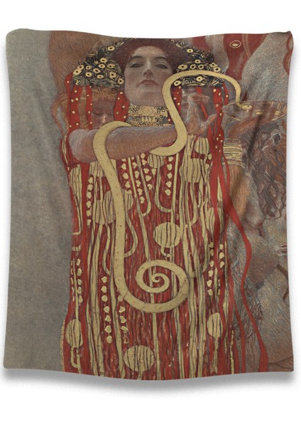 Duvar Örtüsü Tapestry Gustav Klimt Hygieia  150X100 cm Duvar Dekorasyon Moda