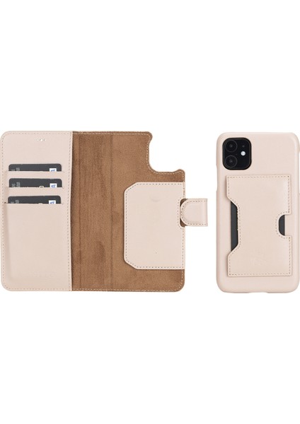 Apple iPhone 11 Florence Açık Pembe Deri Cüzdan Telefon Kılıfı indirimleri