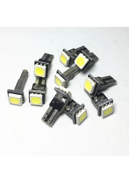 T5 LED Ampul 10 Adet Gösterge Kadran Ampül 12V 5W Beyaz Renk modelleri