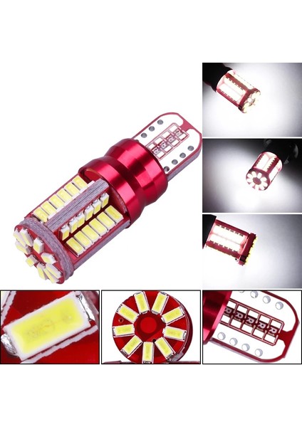 Gürler Oto Aksesuar Canbus T10 LED Ampul 4 Adet Park LED Plaka LED Tavan LED 57 Ledli Beyaz Renk