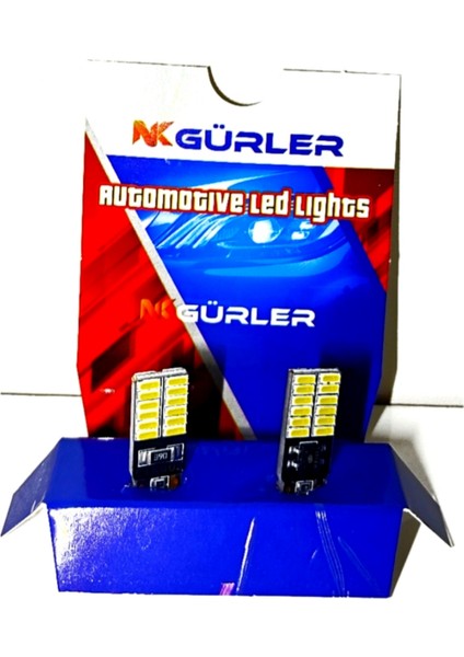 T10 LED Ampül 24-Ledli 12V 5W Park LED Plaka LED Tavan LED Beyaz 2 Adet modelleri