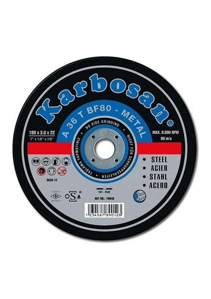 180X3.0 Metal Kesme Taşı