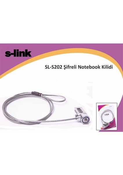 S-Lınk SL-S202 Şifreli Notebook Kilidi