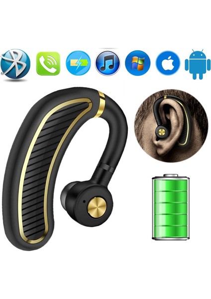 Good Shop Ios Android Için Mic ile Iş Bluetooth Kulaklık Kablosuz Stereo Gürültü Önleme Kulaklık  (Yurt Dışından)