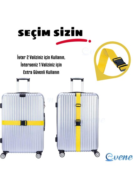 Valiz Kemeri Emniyet Tokalı Ölçüsü Ayarlanabilir Bavul Güvenlik Emniyet Kemeri