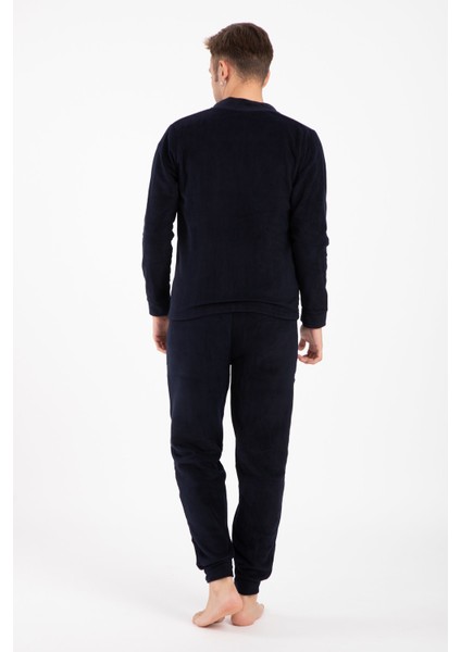 Erkek 6130-1 Ön Fermuarlı Manşetli Polar Takım Lacivert fiyatları