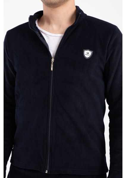 Erkek 6130-1 Ön Fermuarlı Manşetli Polar Takım Lacivert fırsatları