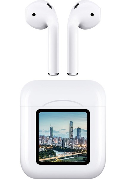NR-550 LCD Dokunmatik Bluetooth Kulaklık Beyaz (Yurt Dışından)