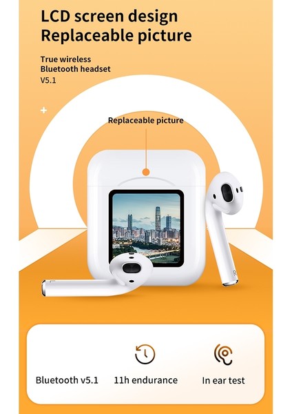 NR-550 LCD Dokunmatik Bluetooth Kulaklık Beyaz (Yurt Dışından) fiyatları