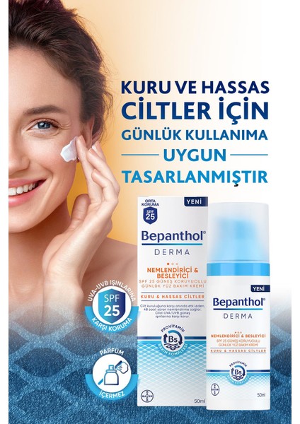 Derma Nemlendirici & Besleyici Spf 25 Günlük Yüz Kremi 50ML + Derma Yoğun Nemlendirici Gece Bakım Kremi 50ML