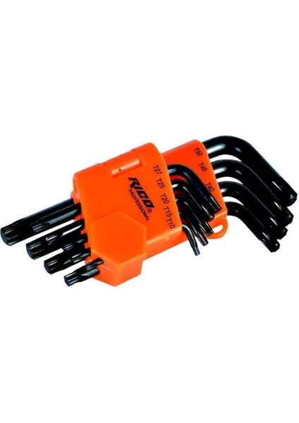 RC3199 Torx Uçlu Alyan Anahtarı Set Takımı Kısa 9 Parça