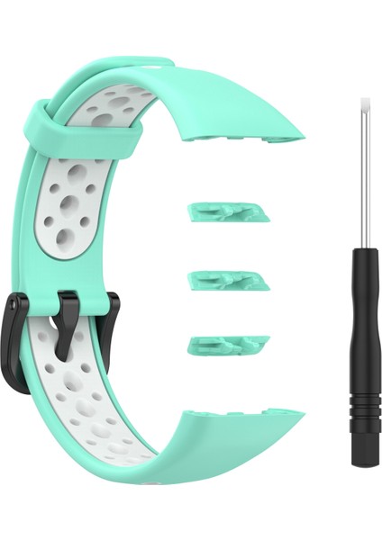Huawei Band 6 / Honor Band 6 İçin Nefes Silikon Kayışı (Yurt Dışından)