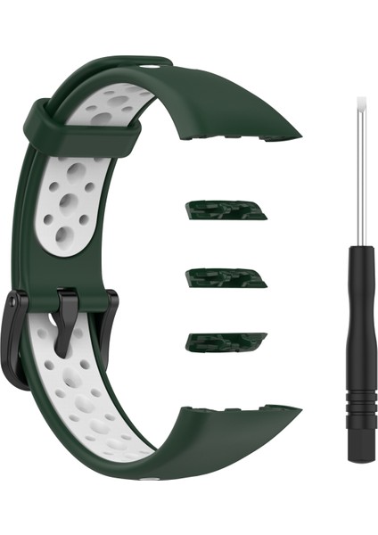 Huawei Band 6 / Honor Band 6 İçin Nefes Silikon Kayışı (Yurt Dışından)