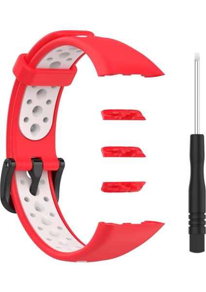 Huawei Band 6 / Honor Band 6 İçin Nefes Silikon Kayışı (Yurt Dışından)