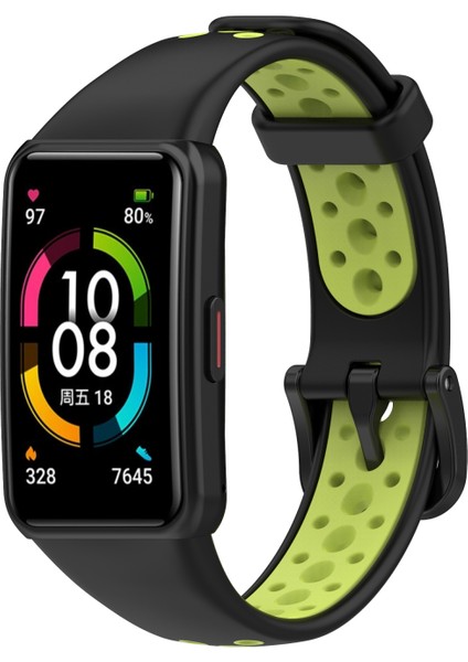 Huawei Band 6 / Honor Band 6 İçin Nefes Silikon Kayışı (Yurt Dışından) indirimleri