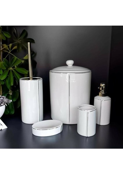 Porselen 5 Parça Banyo Takımı Beyaz DC.TR-2668 modelleri