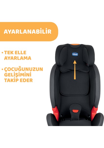 Youniverse Fix 1 2 3 Oto Koltuğu (9 - 36 kg) - Black indirimleri