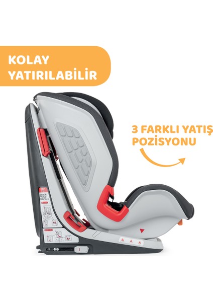 Youniverse Fix 1 2 3 Oto Koltuğu (9 - 36 kg) - Black