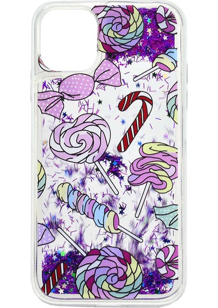 iPhone 11 Pro Max Kılıf Marshmelo Akışkan Sim ve Pullu Kılıf No3
