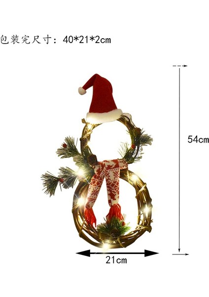 54 cm Işıklı Yılbaşı Çelenk Dekorasyonu (Yurt Dışından) modelleri
