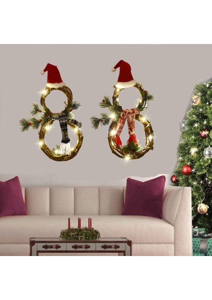 54 cm Işıklı Yılbaşı Çelenk Dekorasyonu (Yurt Dışından) fırsatları