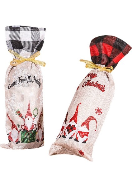 2 Paket Noel Süslemeleri Şarap Şişesi Kapağı (Yurt Dışından)