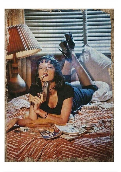 Pulp Fiction Modern Ahşap Tablo