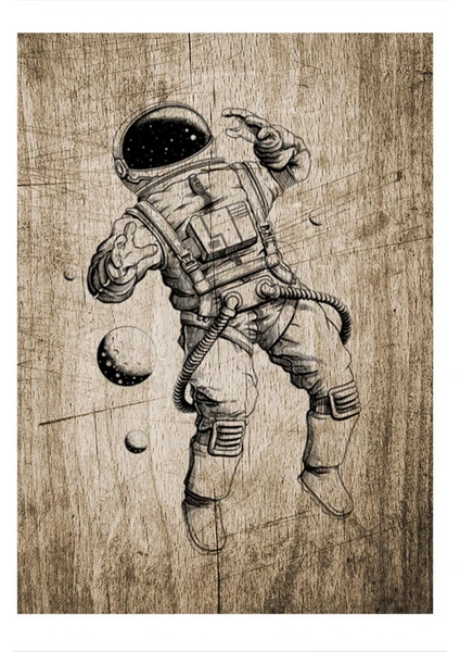 Astronot Mdf Poster