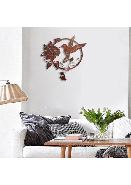 Metal Kuş Duvar Asılı Bahçe Duvar Dekor Açık Çit Sanat Patio Heykeller Asılı Süslemeleri - Açık Renk (Yurt Dışıdan)(Yurt Dışından)