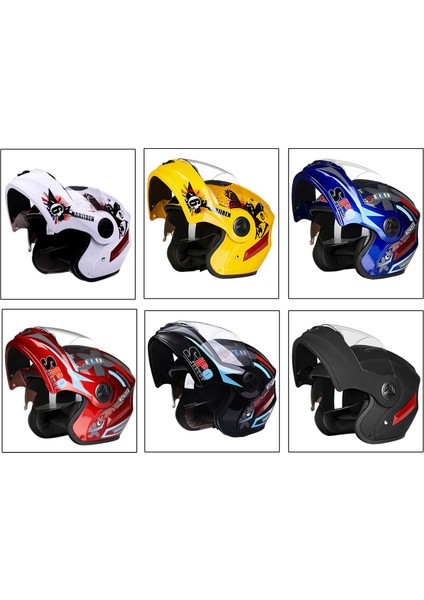 Modüler Motosiklet Kask Sun Visor Açık Yüz Çift Hava Havalandırma Havalandırma Hafif Aerodinamik - Mavi (Yurt Dışıdan)