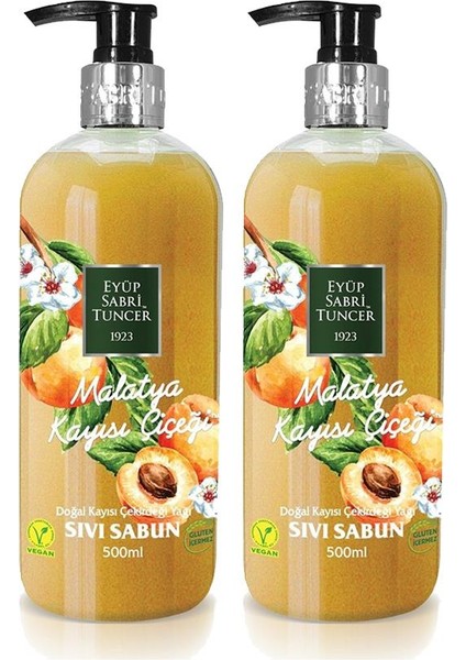 Malatya Kayısı Çiçeği Sıvı Sabun 500 ml Pet x 2 Adet
