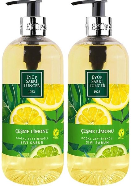 Doğal Zeytinyağlı Sıvı Sabun Çeşme Limonu 500 ml x 2 Adet