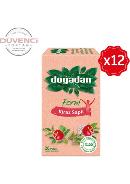 Form Çay Kiraz Saplı 20'li x 12 Adet