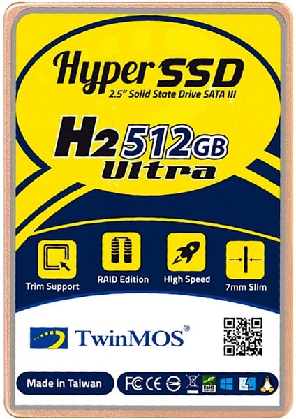 Tm512Gh2U 512GB 580MB-550MB Sata3 SSD