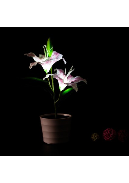 Açık Güneş Bahçe Pembe Zambak Çiçek Işıkları Dekoratif Bahçe Yard Işıkları 2-Led Pembe Lily (Yurt Dışından) fiyatları