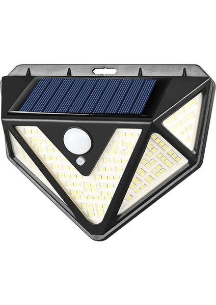 Güneş Enerjili Pır Hareket Sensörü Duvar Güvenlik Işık Bahçe Açık Lamba 166 LED (Yurt Dışından)