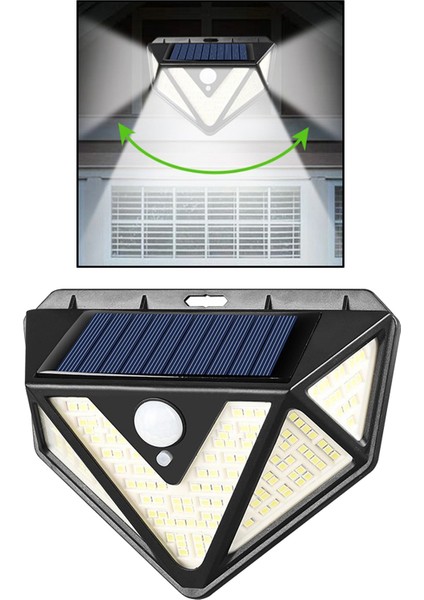Güneş Enerjili Pır Hareket Sensörü Duvar Güvenlik Işık Bahçe Açık Lamba 166 LED (Yurt Dışından) modelleri