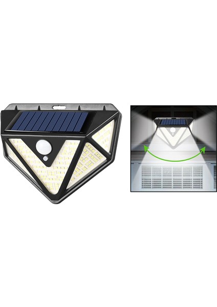 Güneş Enerjili Pır Hareket Sensörü Duvar Güvenlik Işık Bahçe Açık Lamba 166 LED (Yurt Dışından) fırsatları