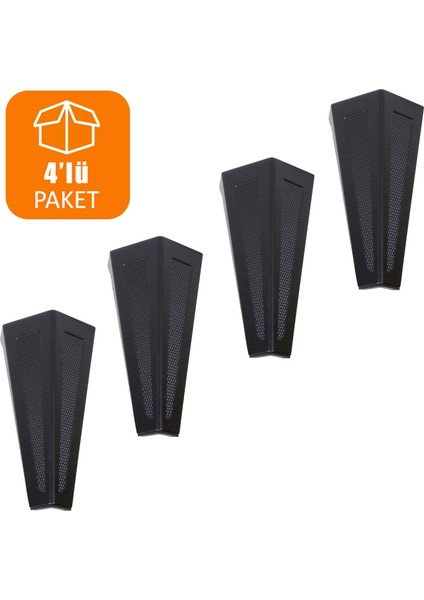 Ovit Mobilya Koltuk Kanepe Baza Sehpa Masa Ayağı Metal Ayakları 14 cm Siyah (4 Adet)