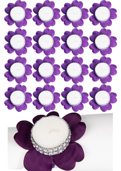 60 Adet Kına Gecesi El Mumları Saten