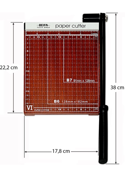 Kollu Giyotin Kağıt Kesme Makinesi 8" x 7"