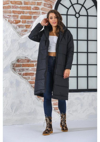 Kadın Uzun Şişme Mont DS22KB025120 fiyatları