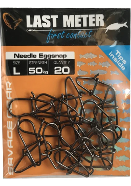 Savage Gear Savage GearKlips Needle Eggsnaps L 50 kg 20 Adet