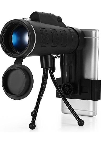 Pusula Telefon Klipsi Tripod ile 40X Zoom Monoküler Teleskop Hd Prizma Kapsamı (Yurt Dışından)